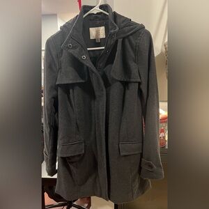 Stylish Black Wool Coat